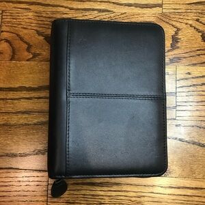 Black Franklin Covey Leather Organizer brand new